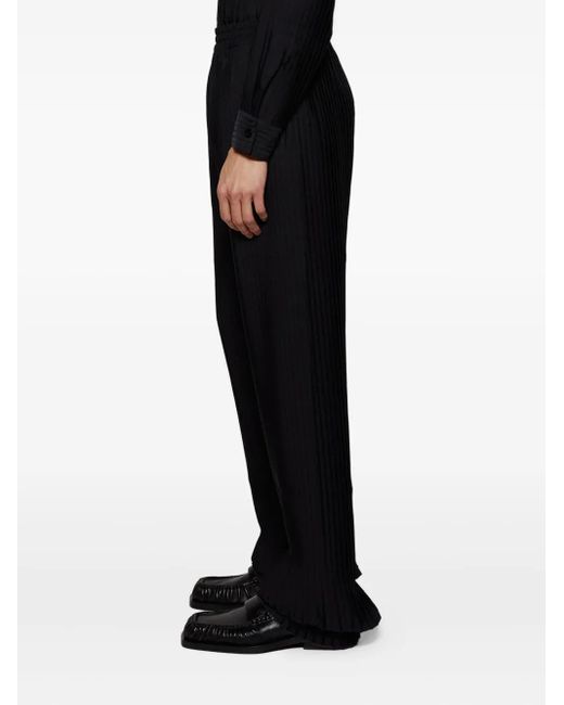 Casella Meyer Black Pleated Trousers for men