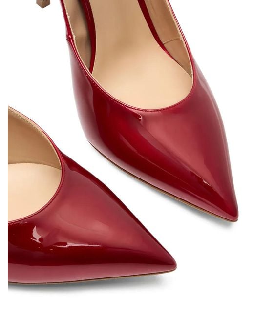 Casadei Red Ankle Strap Stiletto Heel Pumps