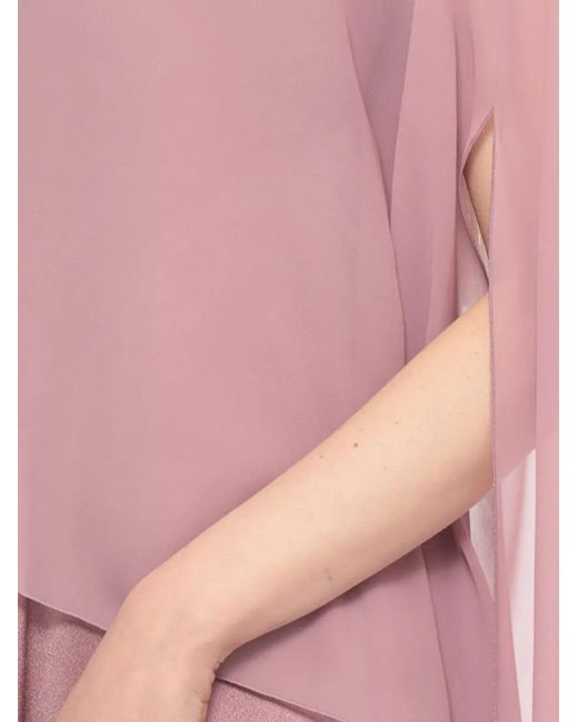 Antonelli Pink Melone Asymmetric-Hem Scarf