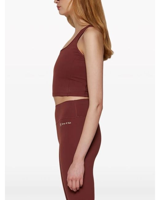Sporty & Rich Red Runner Script Tank Top