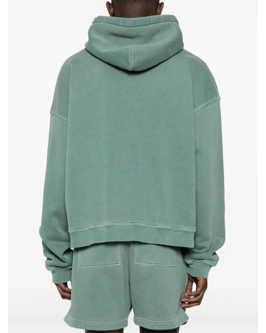 Represent Green Logo-Appliqué Hoodie for men