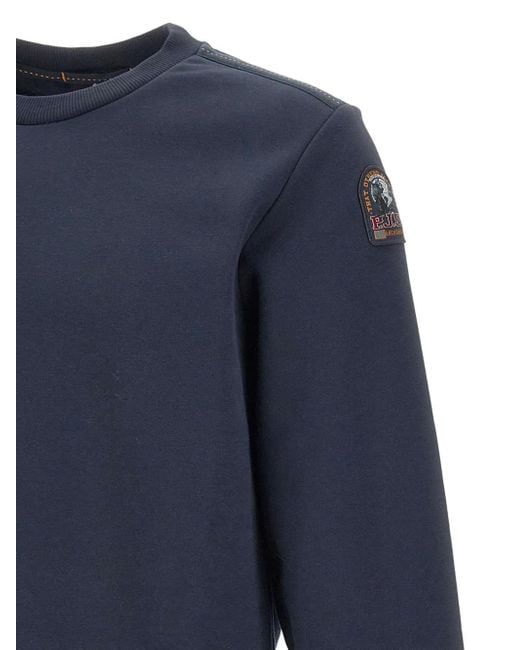 Parajumpers Blue Logo-Patch Sweatshirt for men