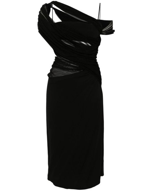 Robe Magnetica à design asymétrique Christopher Esber en coloris Black