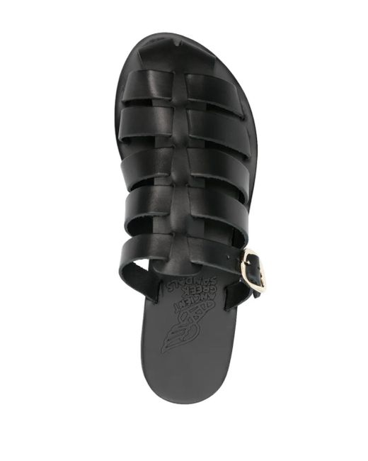 Ancient Greek Sandals Black Cosmia Slip-On Flat Mules