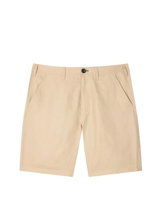 Paul Smith Natural Side-Pocket Chino Shorts for men