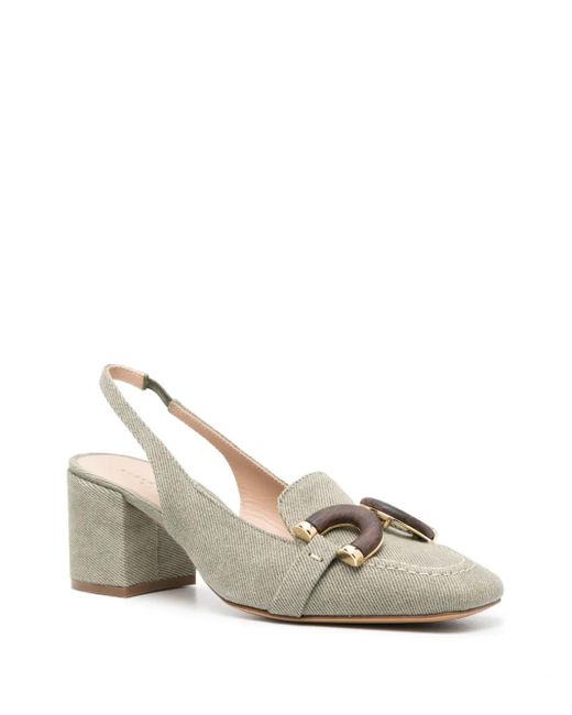 Roberto Festa Metallic Ibiza Denim Slingback Pumps