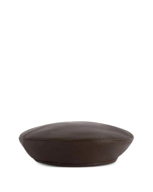 Manière De Voir Brown Faux-Leather Beret