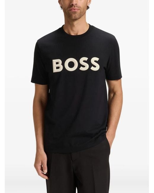 Boss Black Logo-Print T-Shirt for men