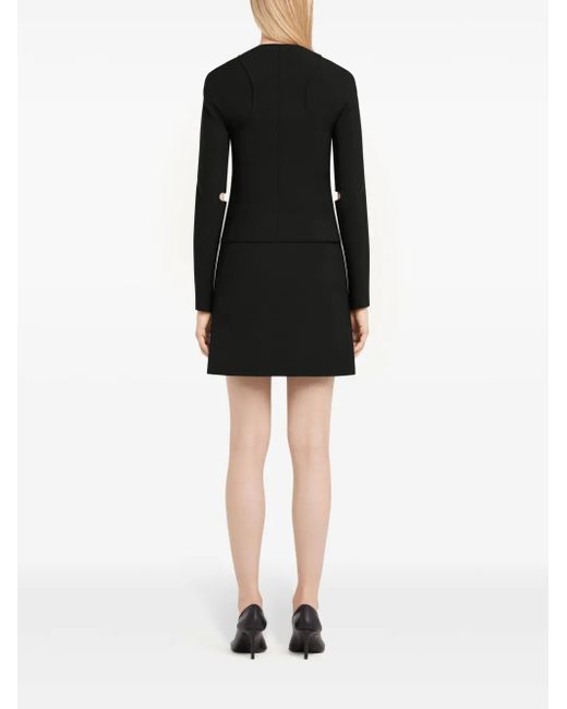 Courreges Black Heritage Clipped Mini Skirt