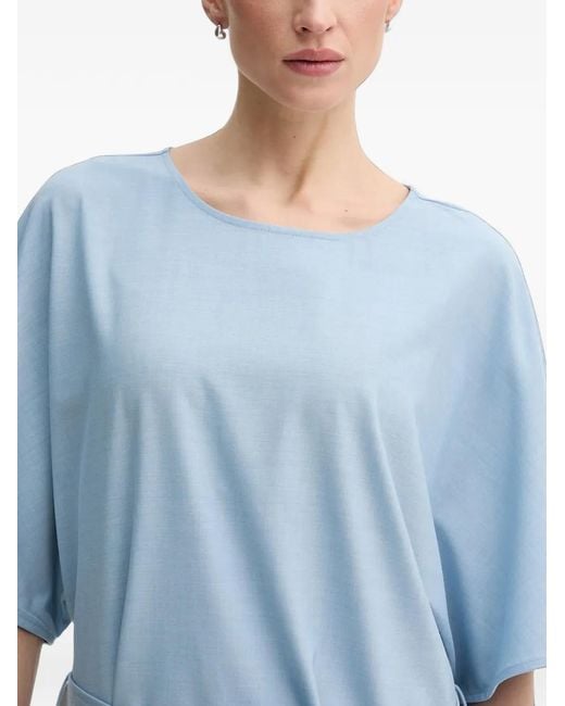Blusa Con Cinturón Mos Mosh de color Blue