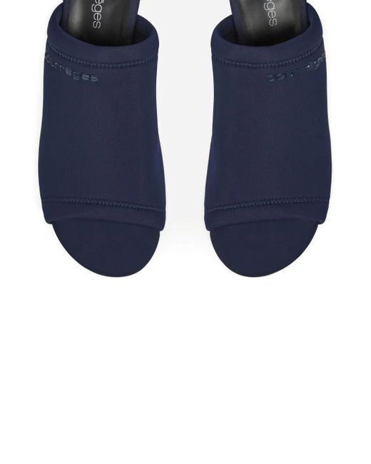 Courreges Blue Wet Mules