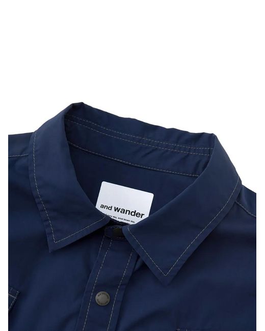 And Wander Blue Pocket Shirt "Multi for men