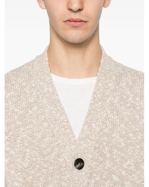 Tagliatore Natural Buttoned V-Neck Cardigan for men