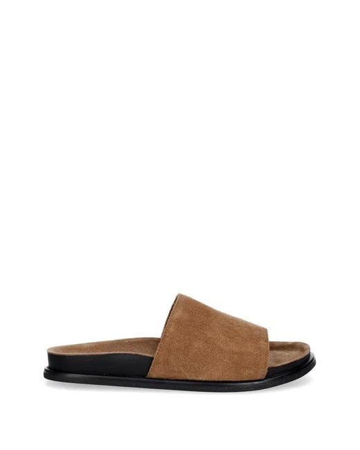 Vagabond Brown Effie Suede-Finish Sandals