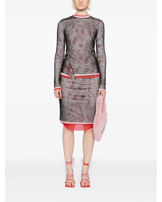 MSGM Purple Gonna Skirt