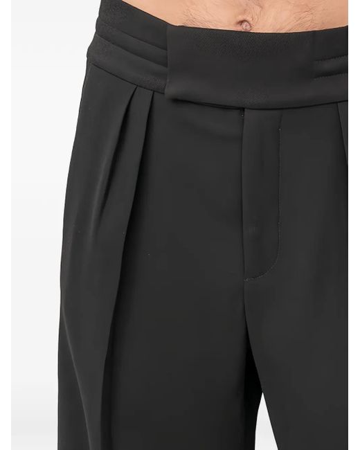 Setchu Black Pleated Trousers for men