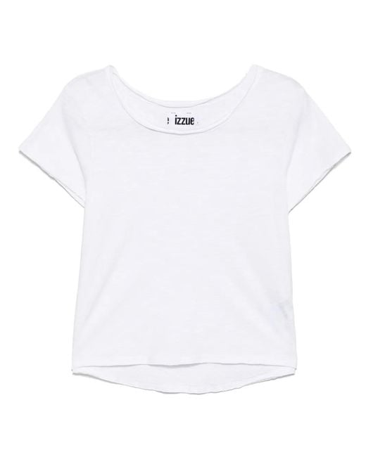 Izzue White Cotton T-Shirt