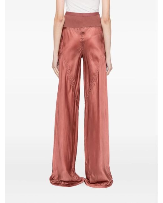Rick Owens Red Bias Trousers