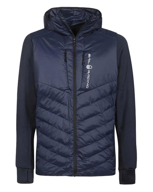 Sail Racing Blue Hooded Down Jacket for men