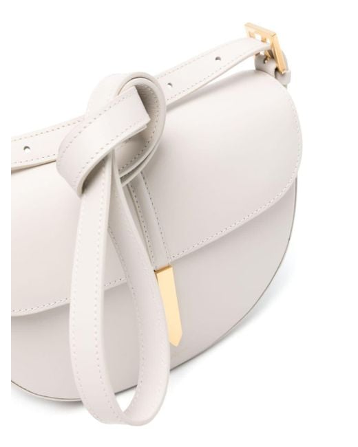 DeMellier London White Tokyo Saddle Leather Crossbody Bag