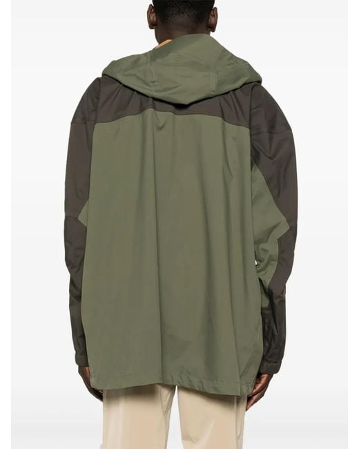Givenchy Green Colour-Block Hooded Jacket for men