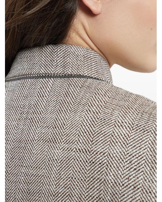 Brunello Cucinelli Gray Doppelreihiges Sakko