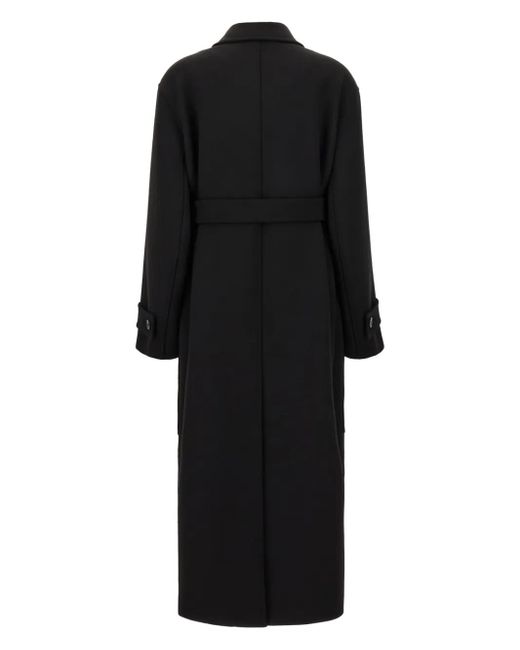 Max Mara Black Belted Long Coat