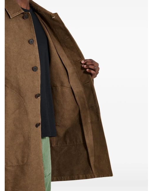 Auralee Natural Garment-Dyed Heavy Twill Coat for men