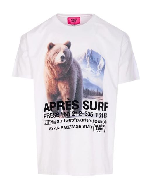 APRÈS SURF My Mountain T-Shirt mit Print in White für Herren