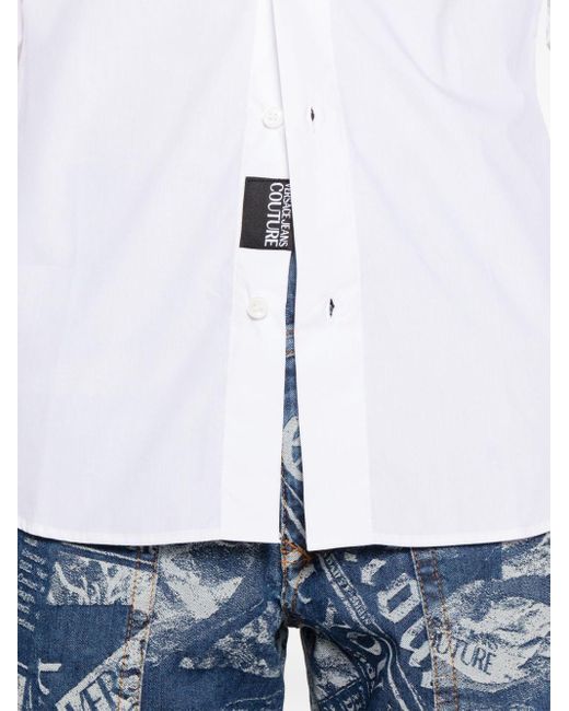 Versace Katoenen Overhemd Met Print in het White voor heren