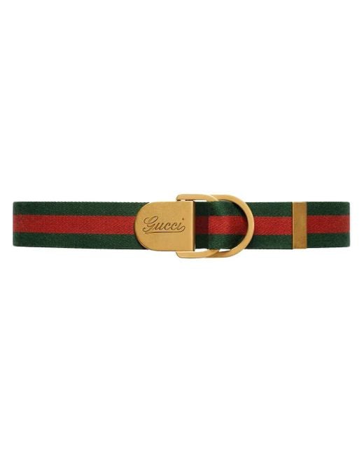 Gucci Green Web Belt for men
