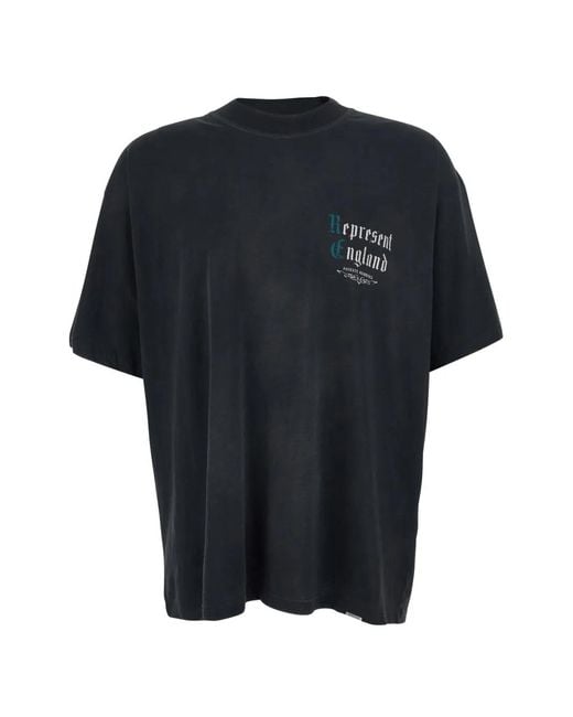Represent Black Logo-Print T-Shirt for men