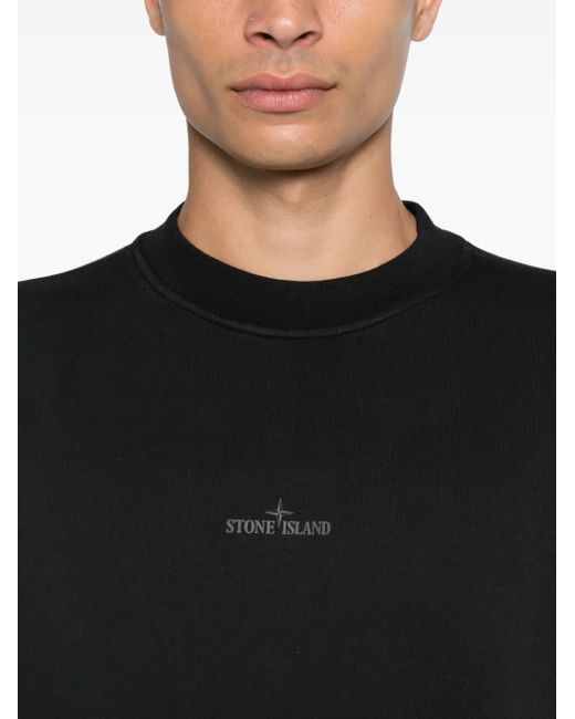 Stone Island Black S0195 Branded Sweatshirt for men