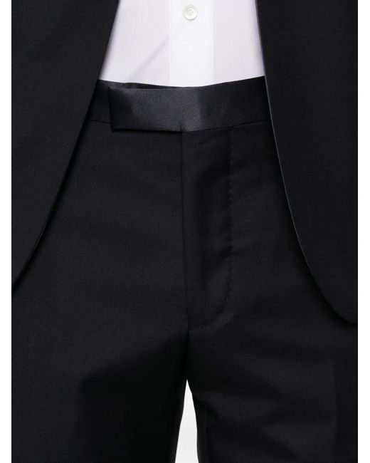Tagliatore Black Shawl-Lapel Suit for men