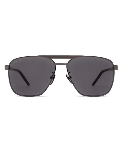 Gucci Gray Pilot-Frame Sunglasses for men