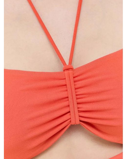 Patrizia Pepe Red Cutout Tie Maxi Dress
