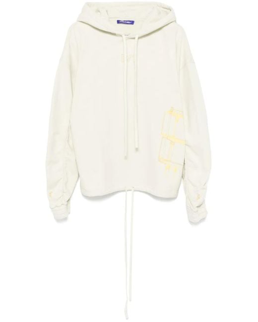 Felpa Shroud Con Cappuccio di A_COLD_WALL* in White da Uomo