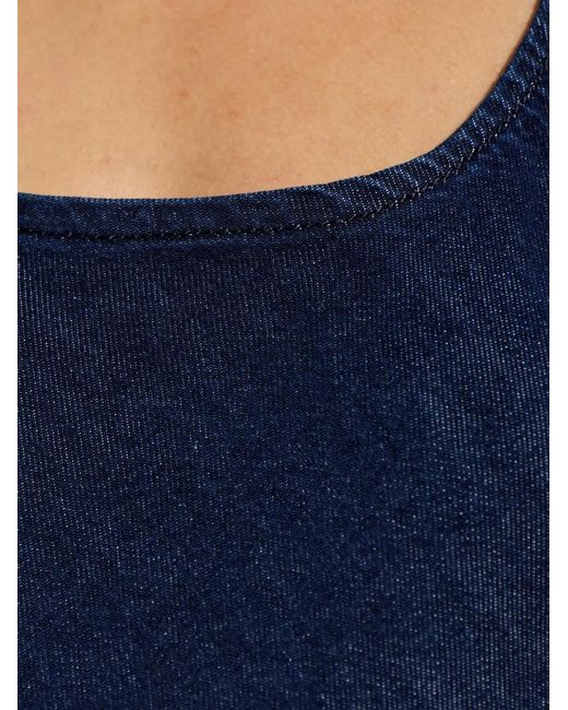 Rag & Bone Blue Asymmetric-Seam Sleeveless Maxi Dress