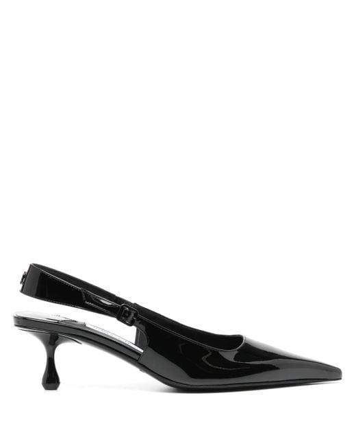 Jimmy Choo Black Amel 50Mm Slingback Pumps