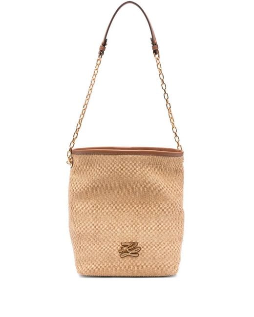 Karl Lagerfeld White K/Autograph Woven Chain-Strap Bag
