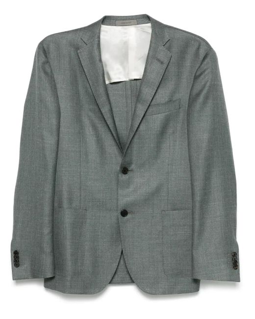 Corneliani Green Single-Breasted Blazer for men