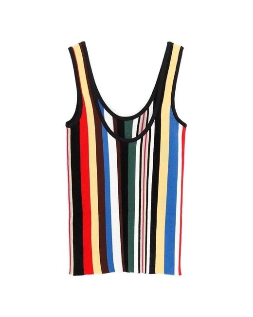 Loewe Red Multicolour Striped Top