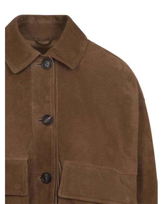 Veste En Daim Brunello Cucinelli en coloris Brown