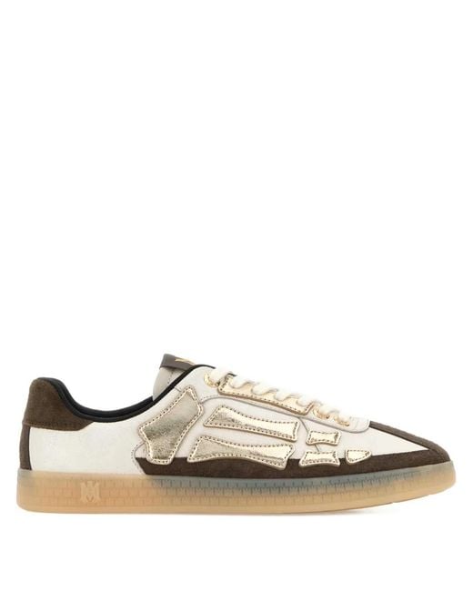 Amiri White Metallic Pacific Bones Sneakers for men