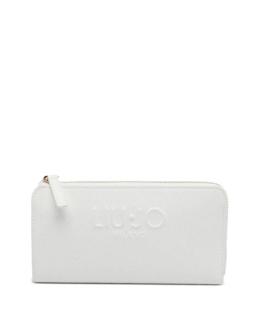 Liu Jo White Large Purse With Zip