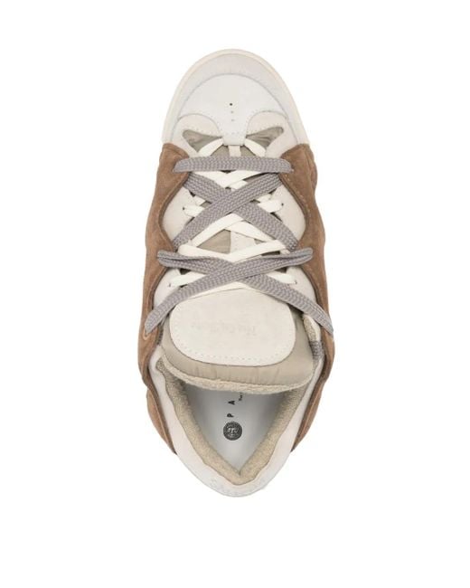 Paura Natural Panelled Low-Top Sneakers for men