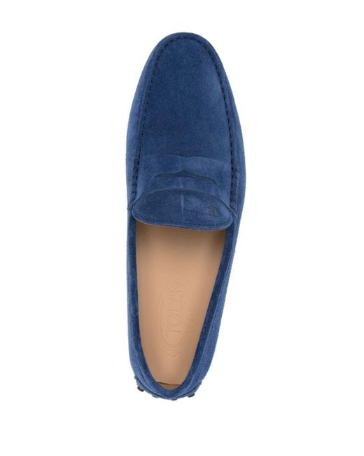 Tod's Blue Gommino Driving Leather Loafers for men