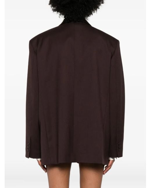 Frankie Shop Blazer Met Enkele Rij Knopen in het Brown