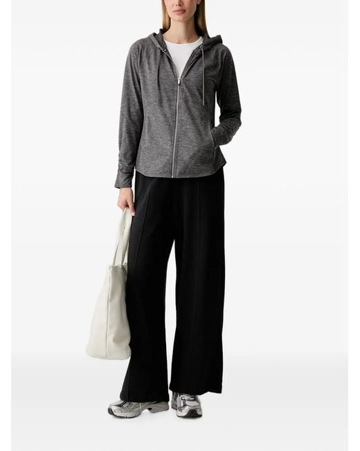DKNY Gray Zip-Up Drawstring Hoodie