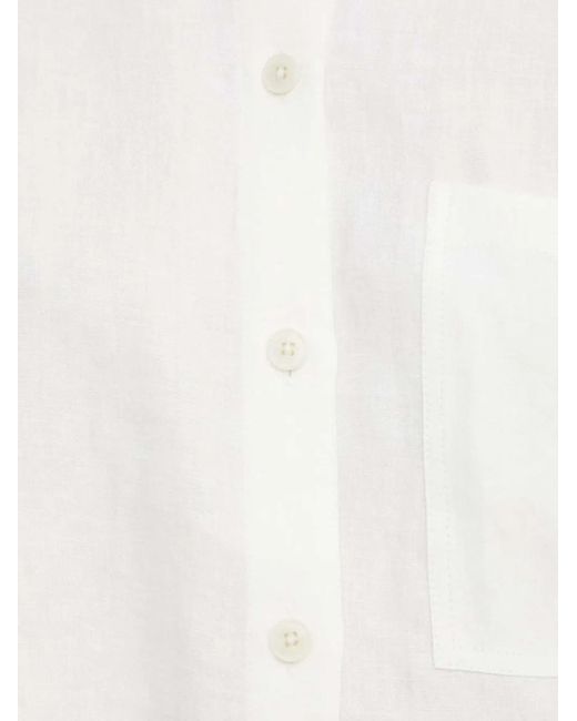Drykorn White Linen Cropped Shirt